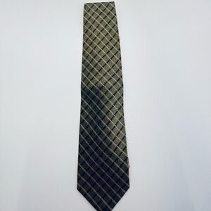 Classic Men's golden Plaid Tie